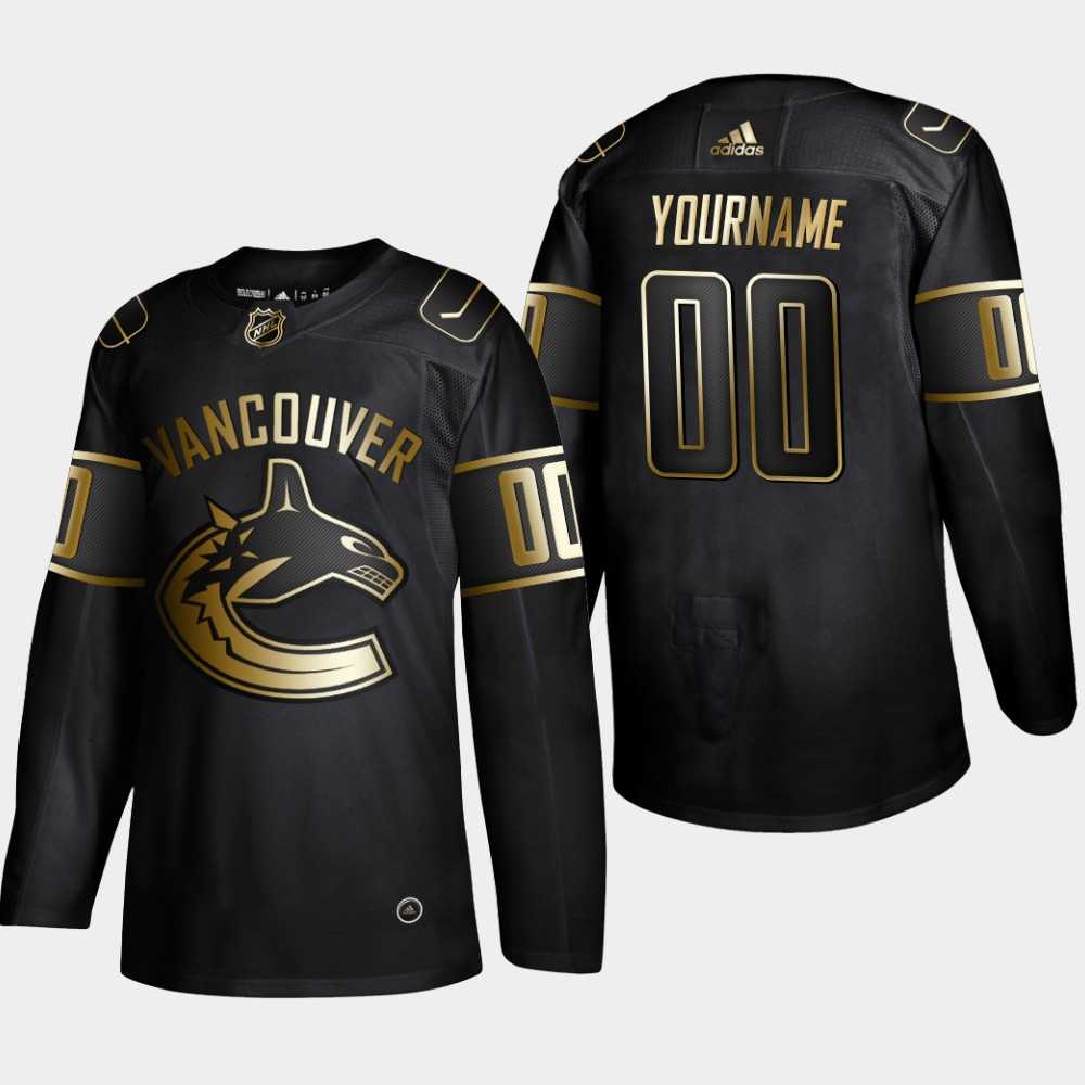 Canucks Customized Black Gold Adidas Jersey,We sell and wholesale Canucks Customized Black Gold Adidas Jersey on line form chian!